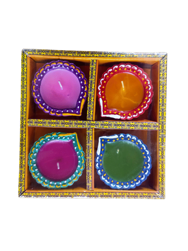 Clay wax diya