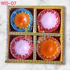 WD-07 Decorative diya 4 pcs box packaging