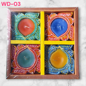 4 pcs wax diya