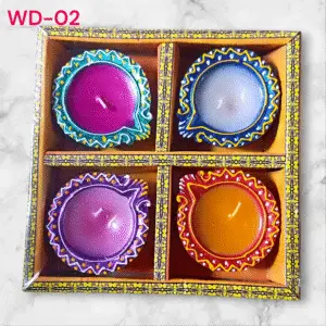Clay wax diya 4 pcs