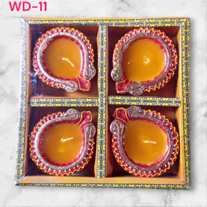 Decorative wax diya 4 pcs
