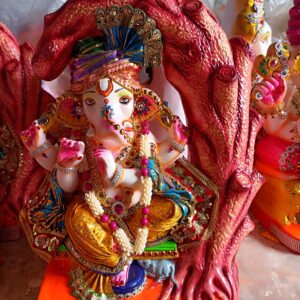 Clay decoration Ganesh idols 24 inch