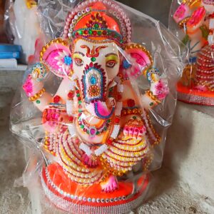 Clay Ganesh idols 10 inch